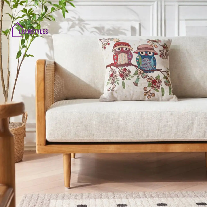 Wisha Solid Wood L Shaped Sofa for Living Room