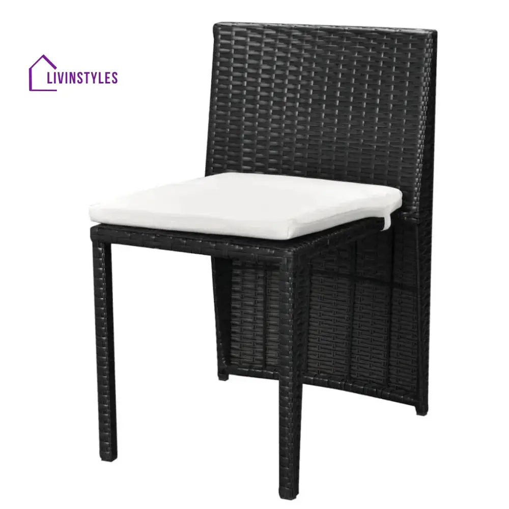 Wisp Outdoor Patio Seating Set 2 Chairs and 1 Table Set (Black) - Coffee Table Sets