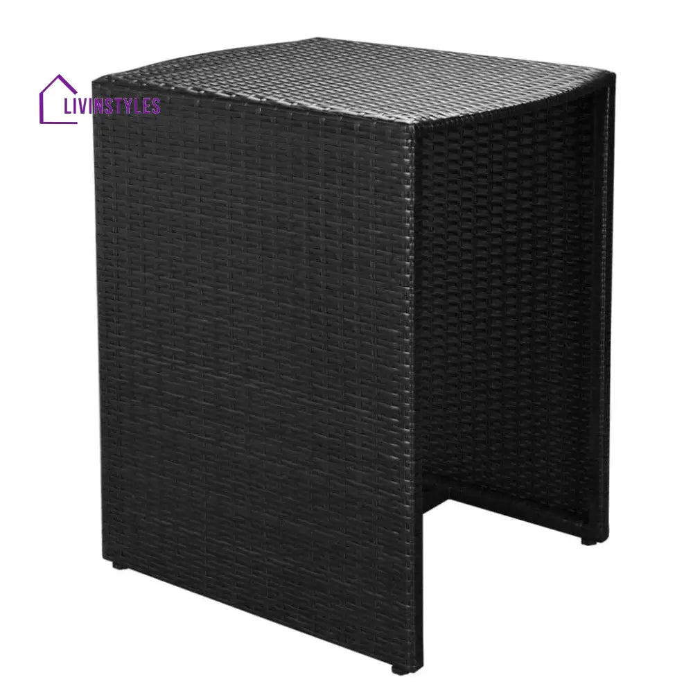 Wisp Outdoor Patio Seating Set 2 Chairs and 1 Table Set (Black) - Coffee Table Sets