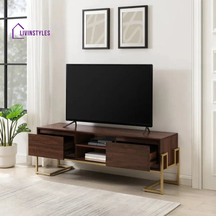 Wren Wooden Finish Tv Unit Stand for Living Room
