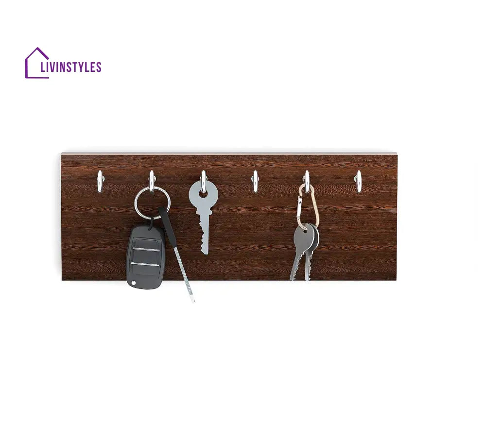 Wudville Key Holder Keychain Holder 6 Hooks Key Holder