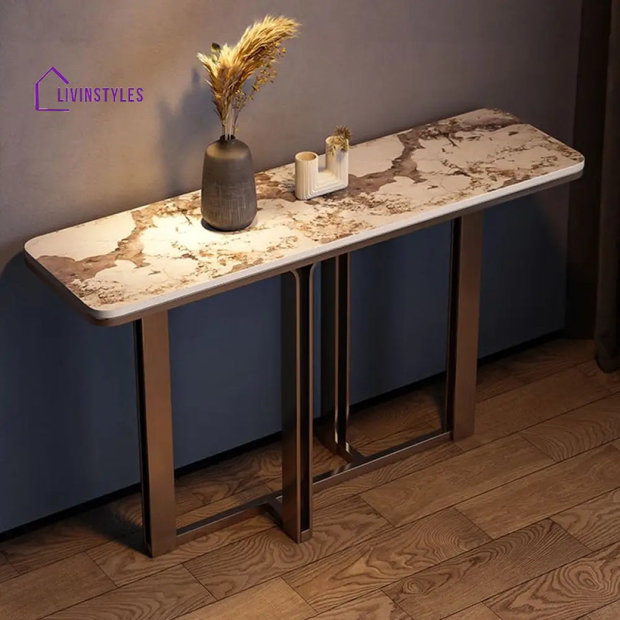 Xavian Stainless Steel Living Room Console Table