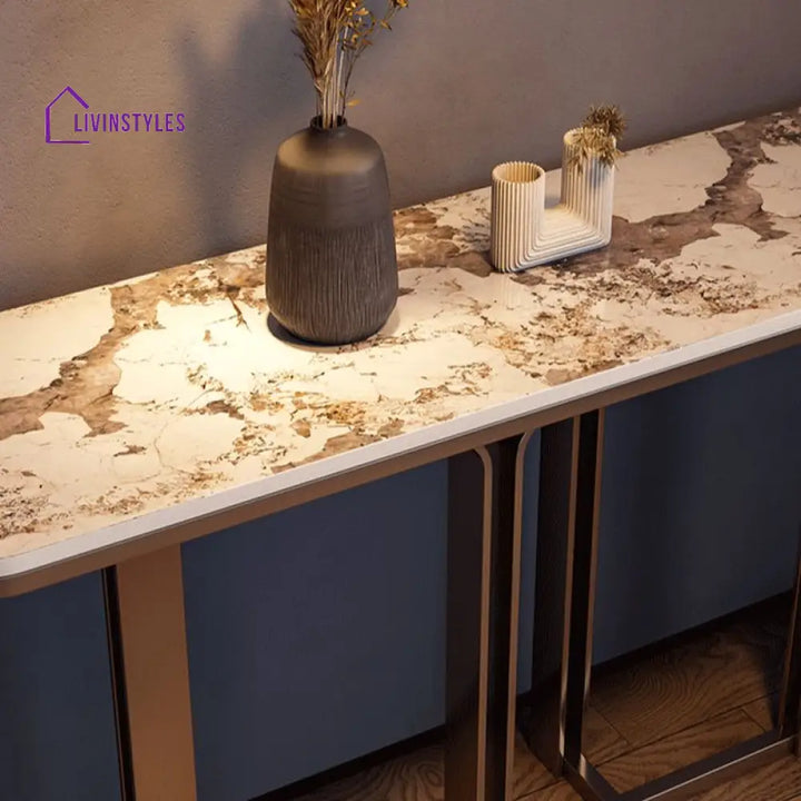 Xavian Stainless Steel Living Room Console Table