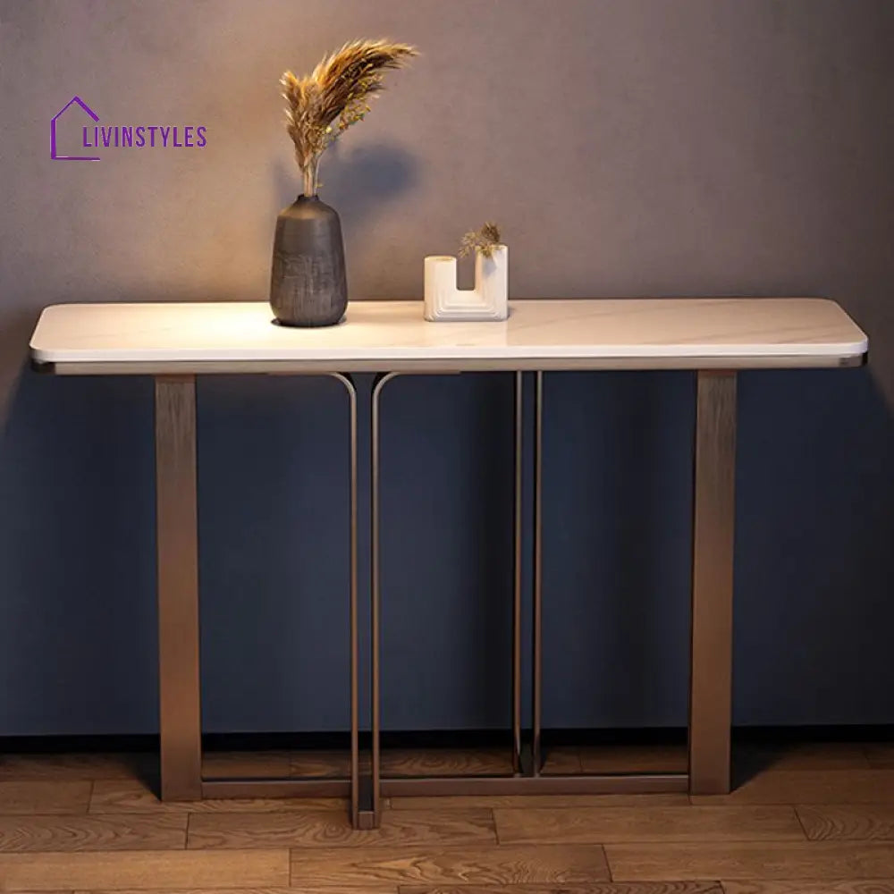 Xavian Stainless Steel Living Room Console Table
