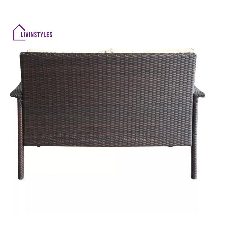 Xenia Outdoor Rattan Wicker 1-Piece Loveseat Sofa - Sofa Set