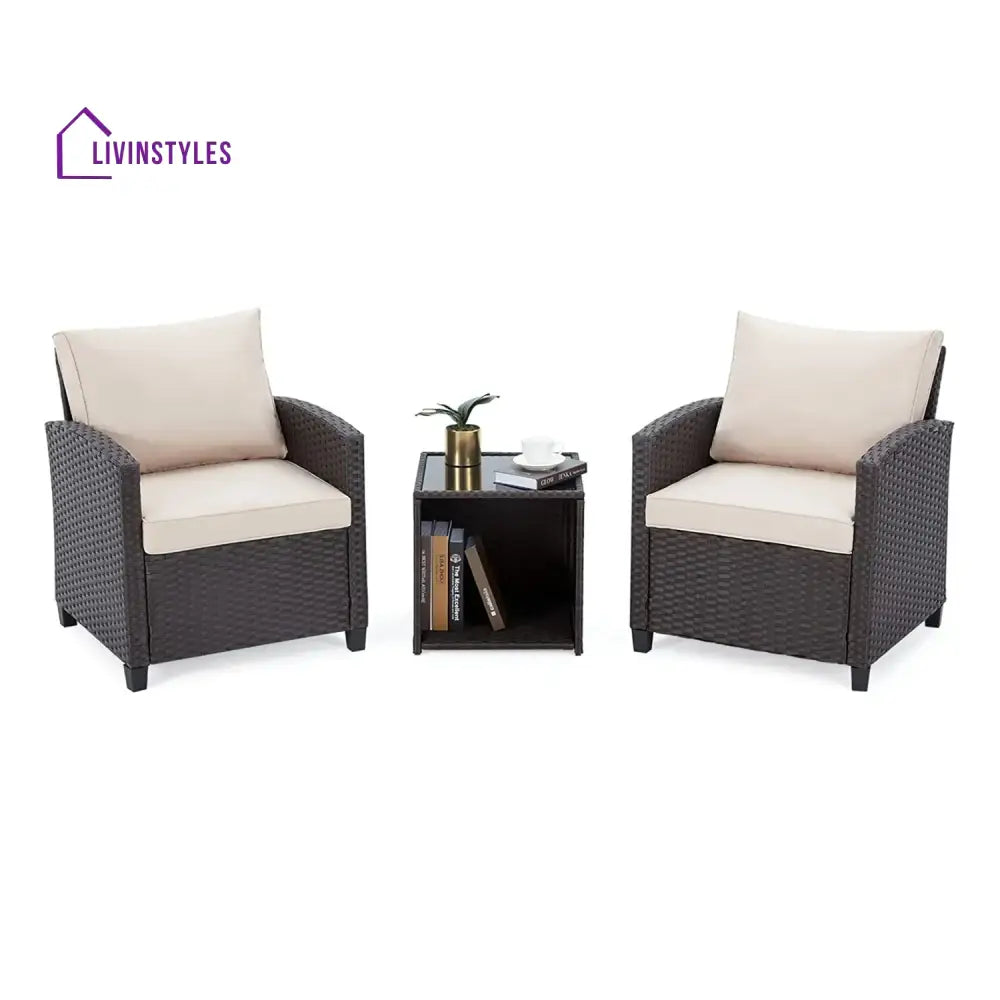 Xiao 3-Piece Outdoor Rattan Wicker Patio Set Patio Set