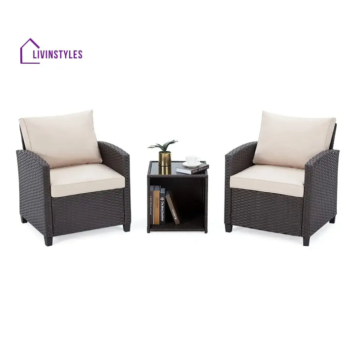 Xiao 3-Piece Outdoor Rattan Wicker Patio Set Patio Set