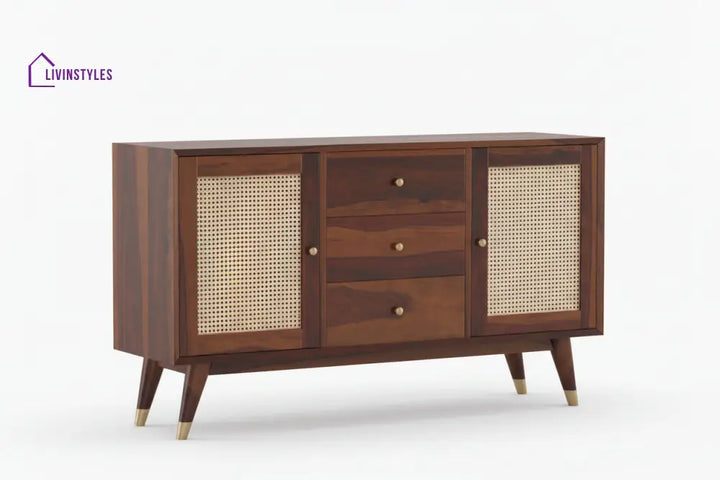Xuan Sheesham Wood Cane Cabinet and Sideboard