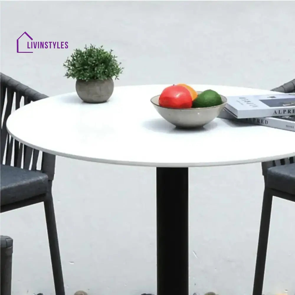 Xyla Outdoor Rope 5-Piece Bar Set With a High-Top Round Table - Bar Set