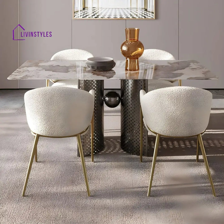 Xylina Metal Dining Chair | Stainless Steel