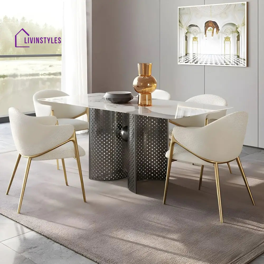 Xylina Metal Dining Chair | Stainless Steel