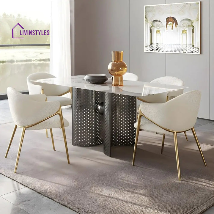 Xylina Metal Dining Chair | Stainless Steel