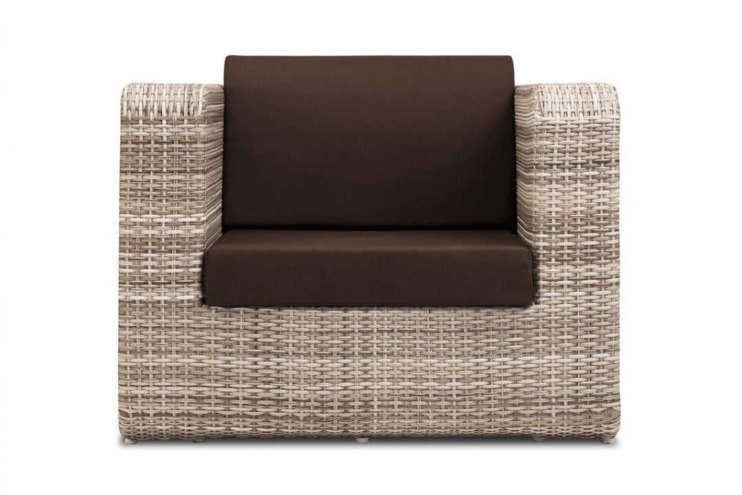 Maso Outdoor Sofa Set 2 Seater + 2 Single seater with 1 Central Table (Seashell)