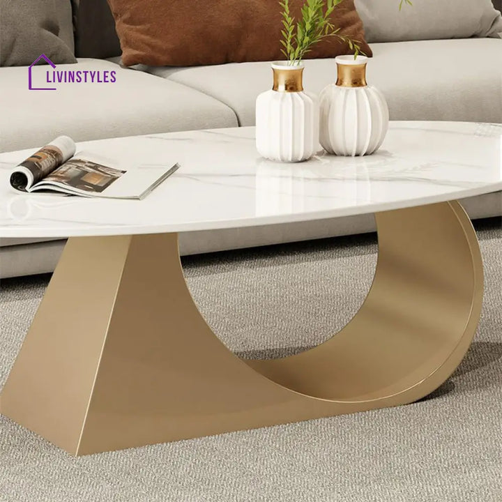 Yagna Stainless Steel Frame Coffee Table For Living Room