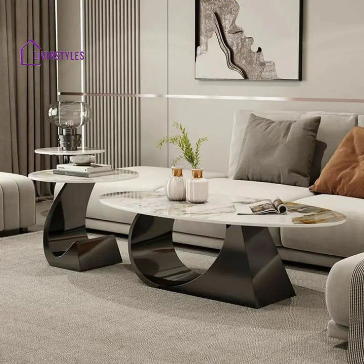 Yagna Stainless Steel Frame Coffee Table For Living Room