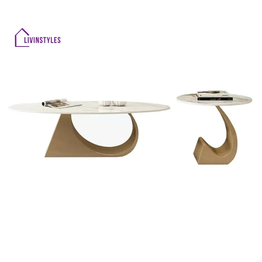 Yagna Stainless Steel Frame Coffee Table For Living Room