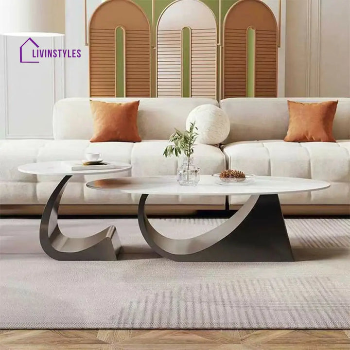 Yagna Stainless Steel Frame Coffee Table For Living Room