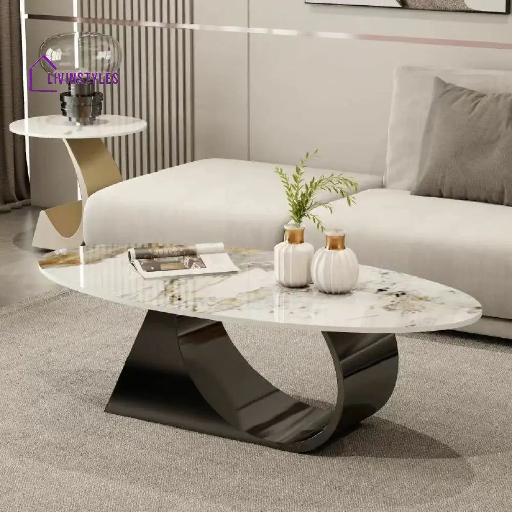 Yagna Stainless Steel Frame Coffee Table For Living Room