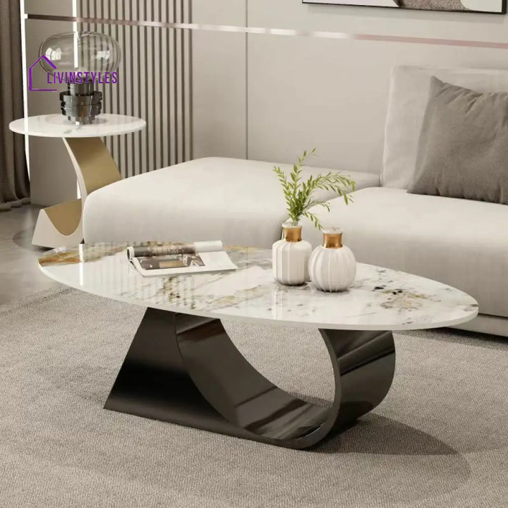 Yagna Stainless Steel Frame Coffee Table For Living Room