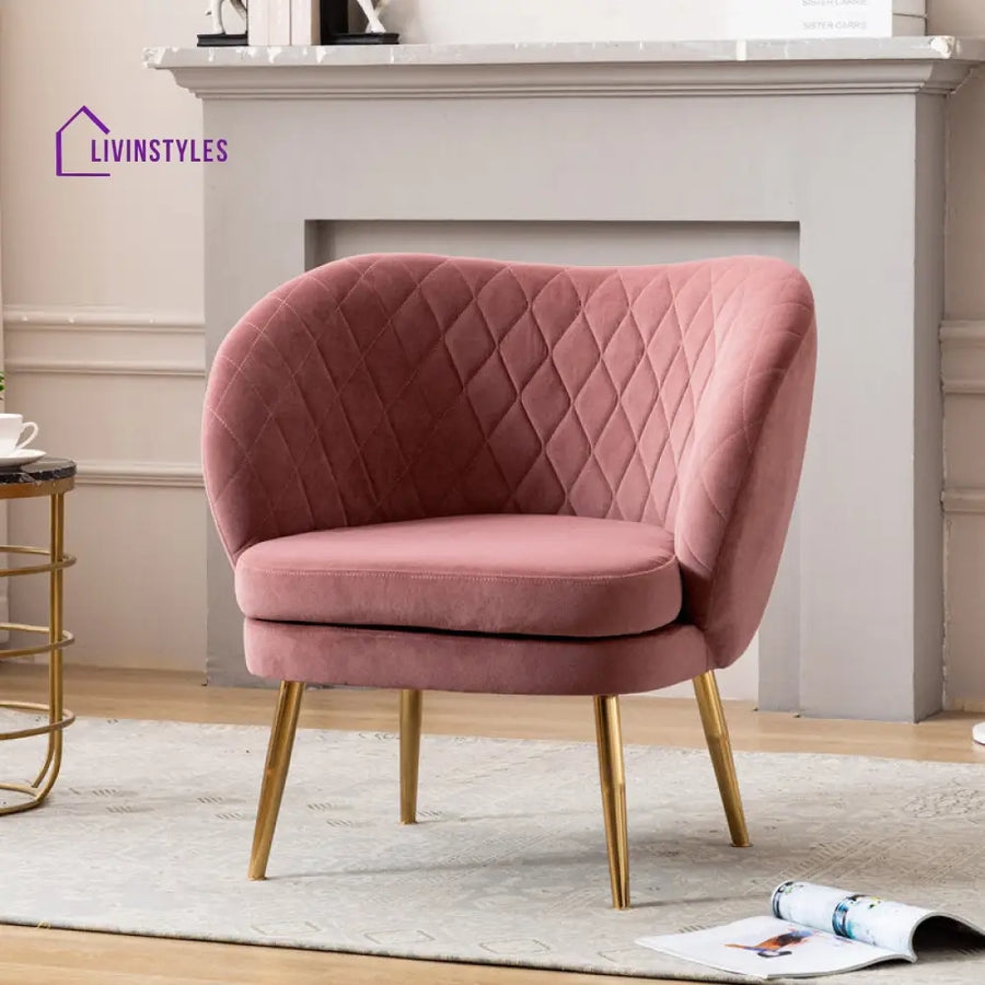 Yalina Metal and Fabric Arm Chair | Living Room Chair | Lounge Chair