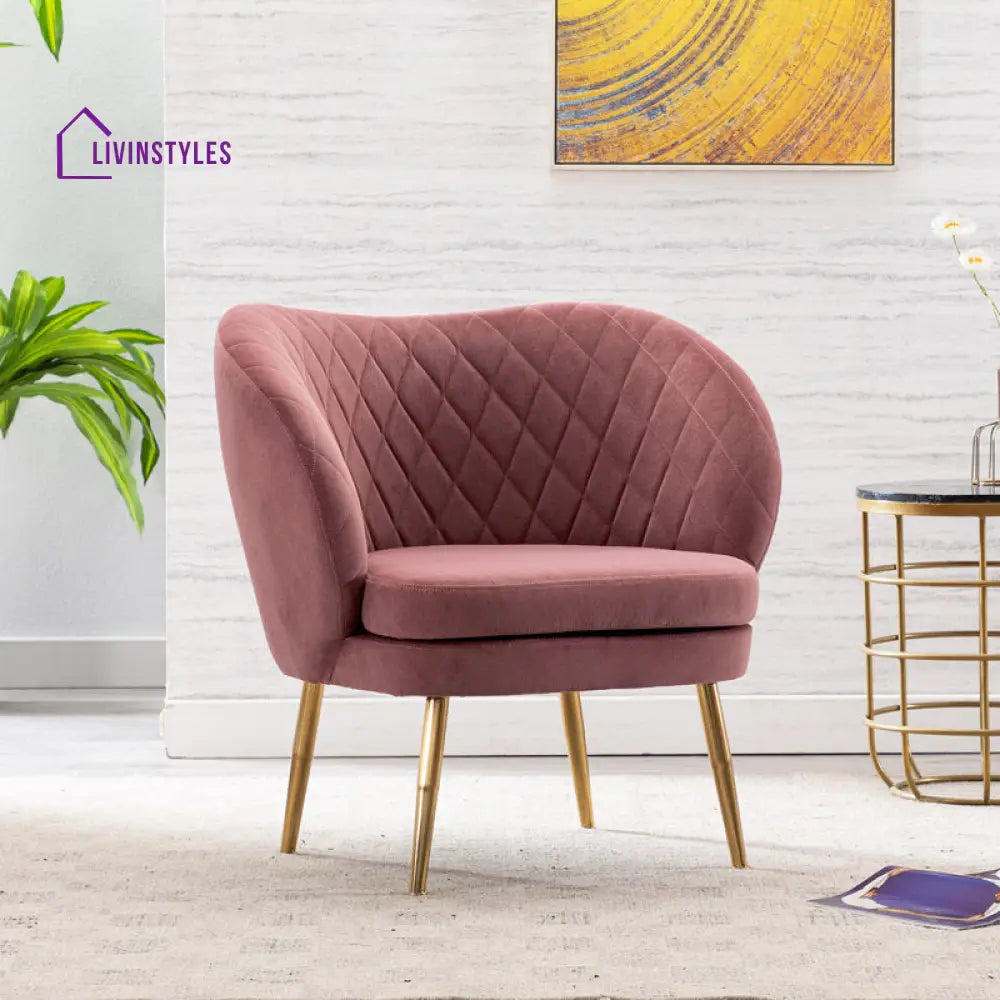 Yalina Metal and Fabric Arm Chair | Living Room Chair | Lounge Chair