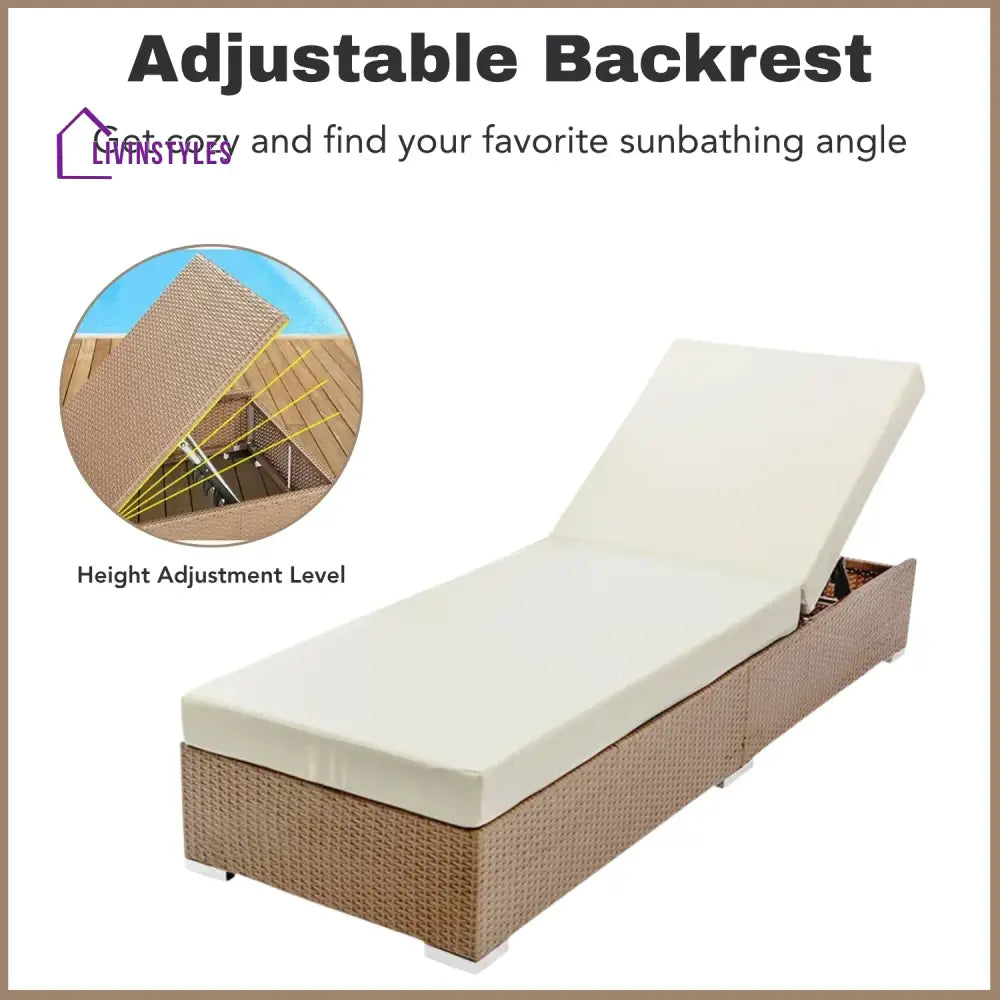 Yamini Outdoor 2-Piece Chaise Lounge Chair with Adjustable Settings and Cushions - Lounger Set