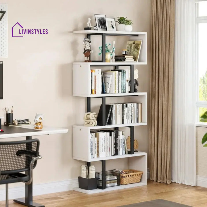Yana Engineered Wood Bookshelves | Bookshelf for Living Room | Bedroom | Drawing Room | Study Room
