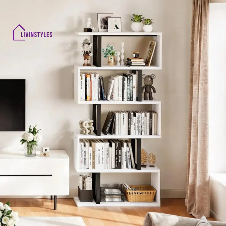 Yana Engineered Wood Bookshelves | Bookshelf for Living Room | Bedroom | Drawing Room | Study Room