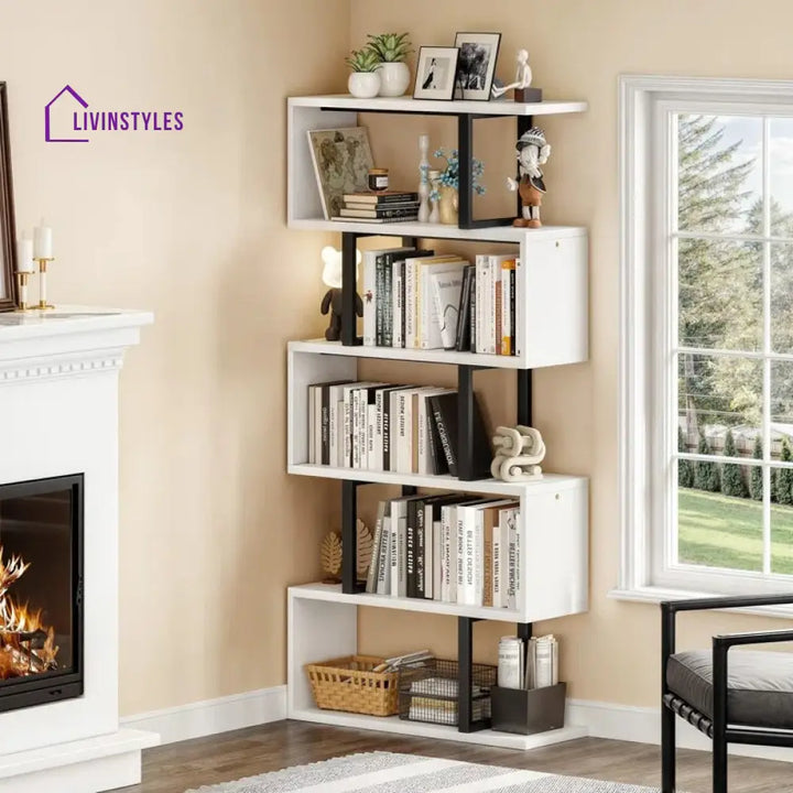 Yana Engineered Wood Bookshelves | Bookshelf for Living Room | Bedroom | Drawing Room | Study Room