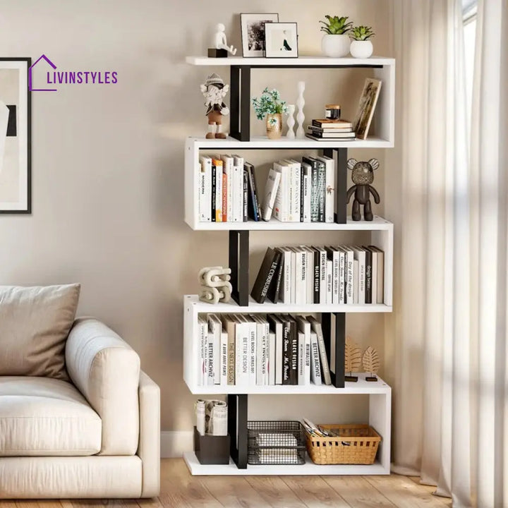 Yana Engineered Wood Bookshelves | Bookshelf for Living Room | Bedroom | Drawing Room | Study Room