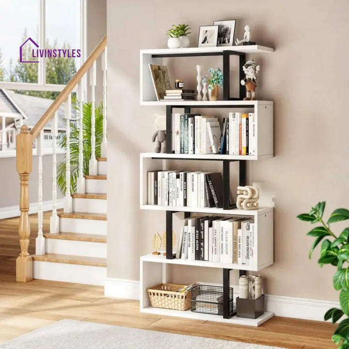 Yana Engineered Wood Bookshelves | Bookshelf for Living Room | Bedroom | Drawing Room | Study Room
