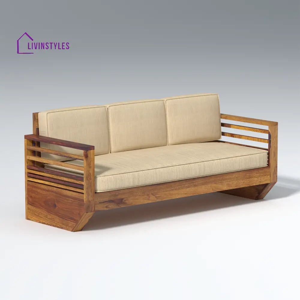 Yana Sheesham Wood Sofa In Light Honey sofa