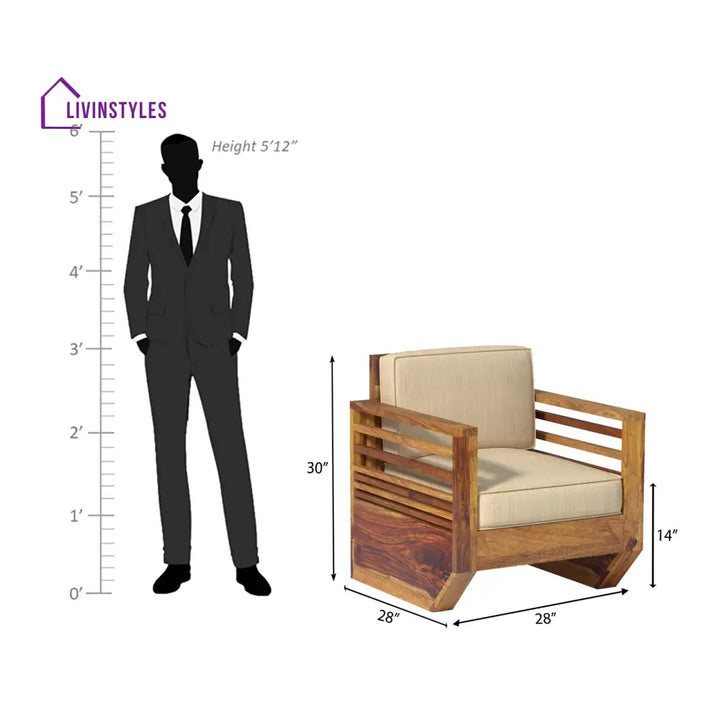 Yana Sheesham Wood Sofa In Light Honey sofa