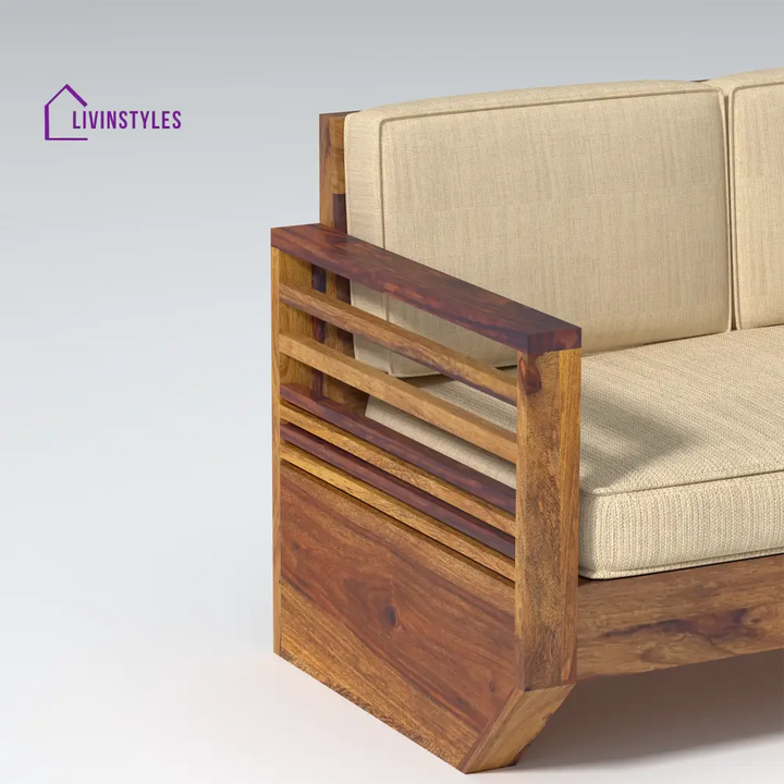 Yana Sheesham Wood Sofa In Light Honey sofa