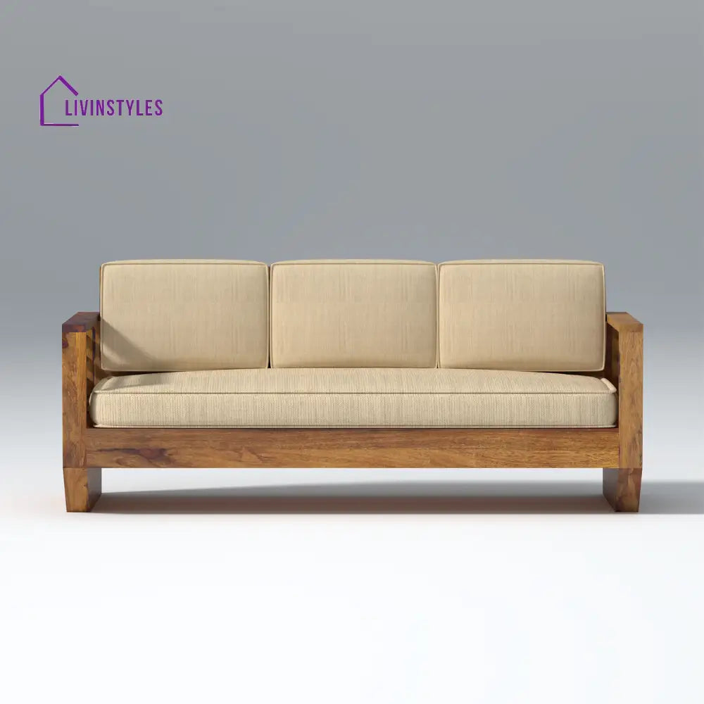 Yana Sheesham Wood Sofa In Light Honey sofa