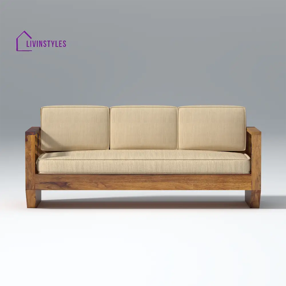 Yana Sheesham Wood Sofa In Light Honey sofa