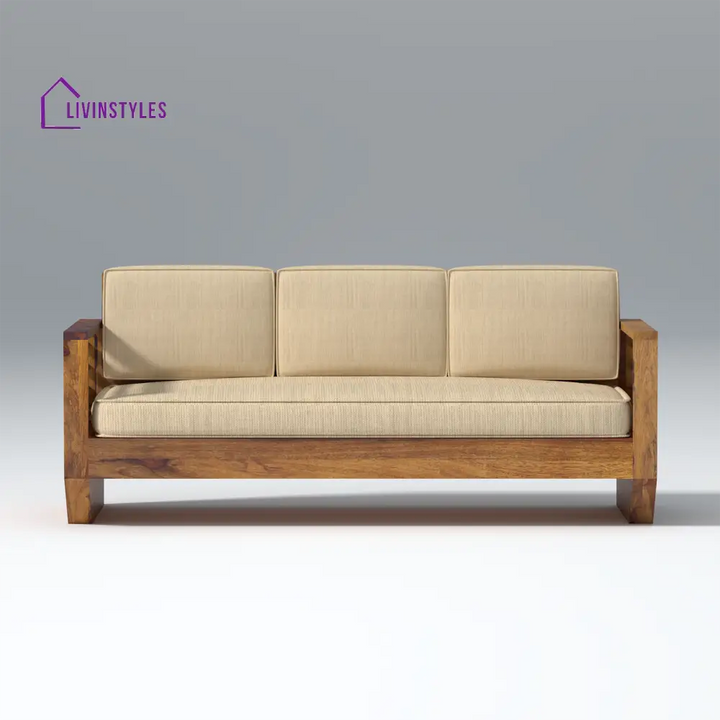 Yana Sheesham Wood Sofa In Light Honey sofa