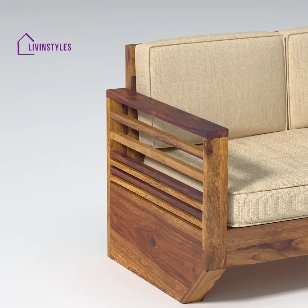 Yana Sheesham Wood Sofa In Light Honey sofa