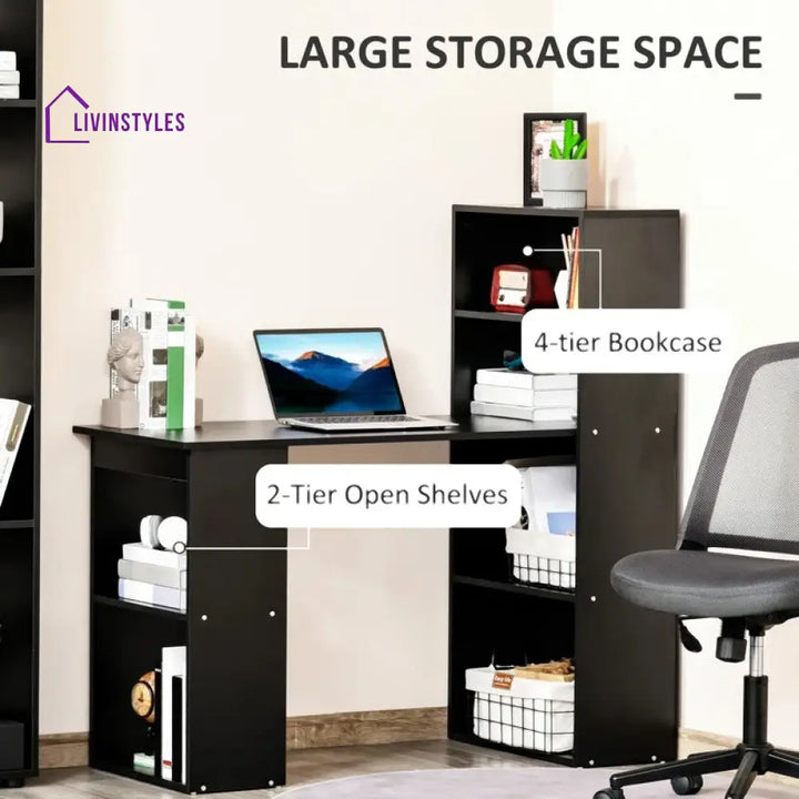 Yanina Black Study Table for Students