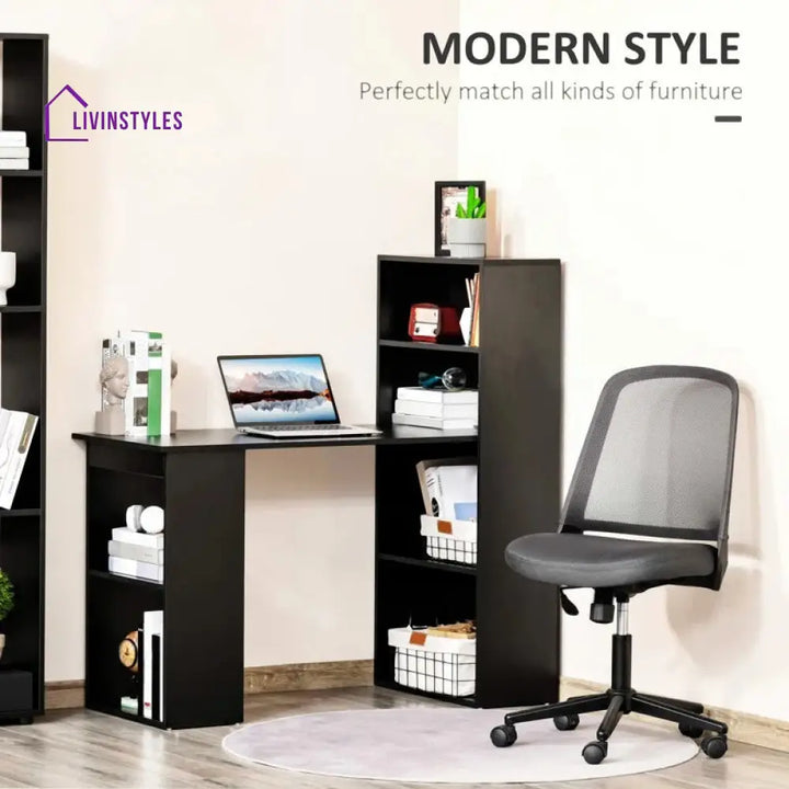Yanina Black Study Table for Students