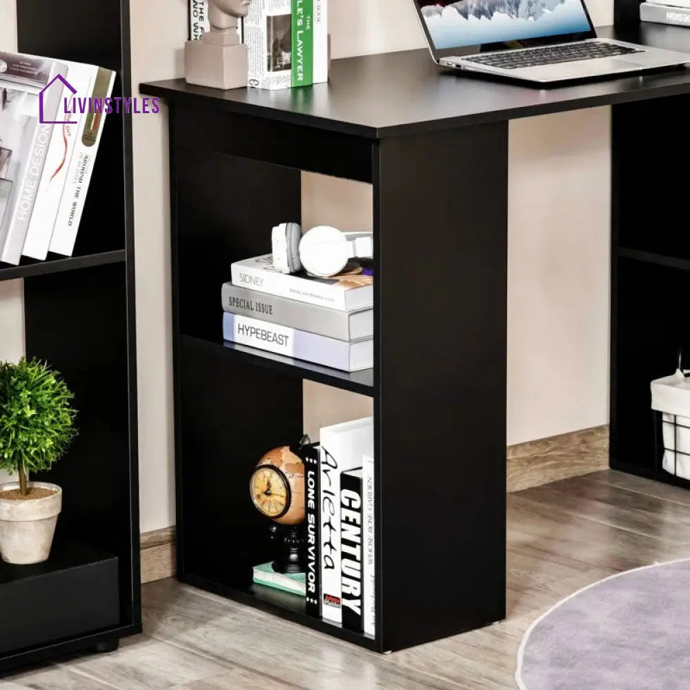 Yanina Black Study Table for Students