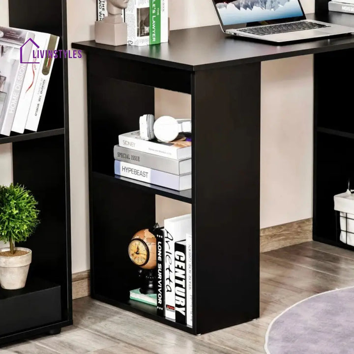 Yanina Black Study Table for Students