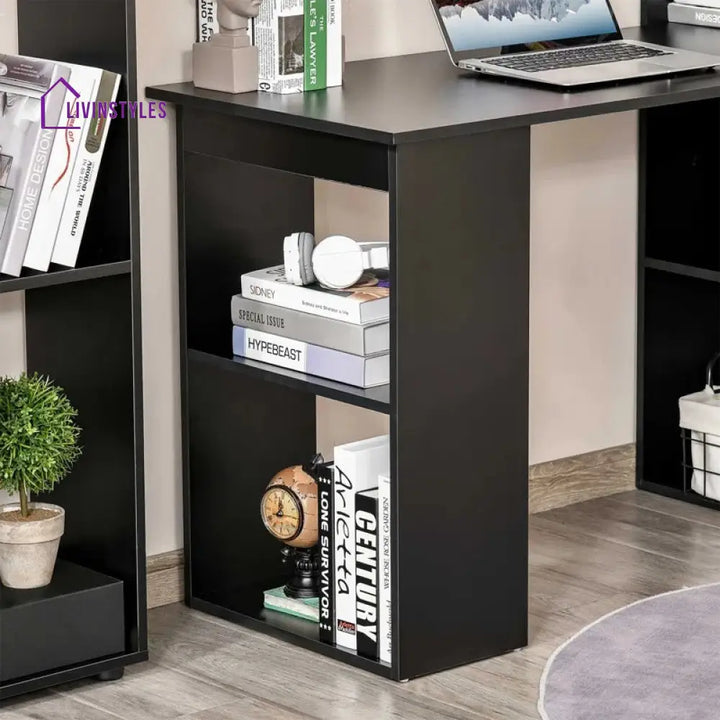 Yanina Black Study Table for Students