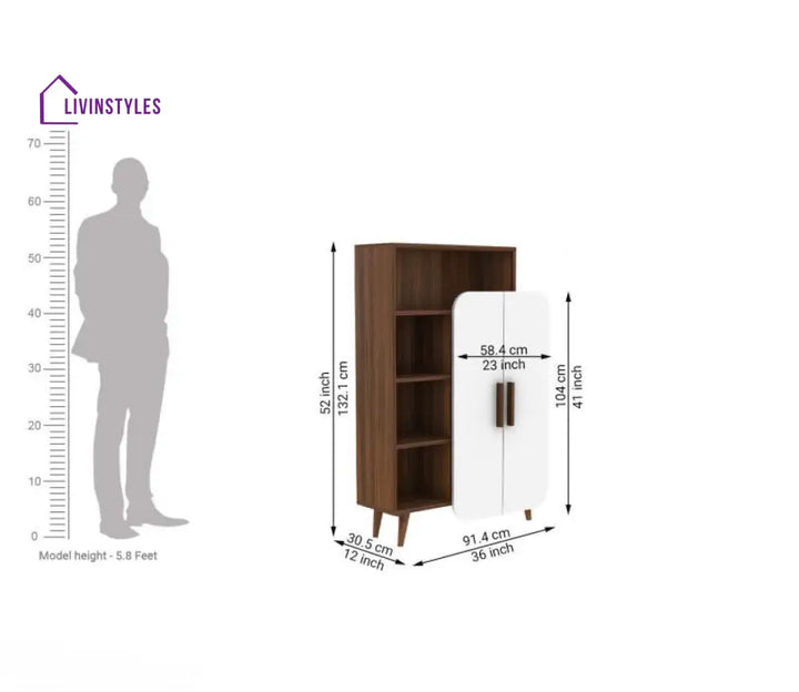 Yanina Book Shelf with Storage