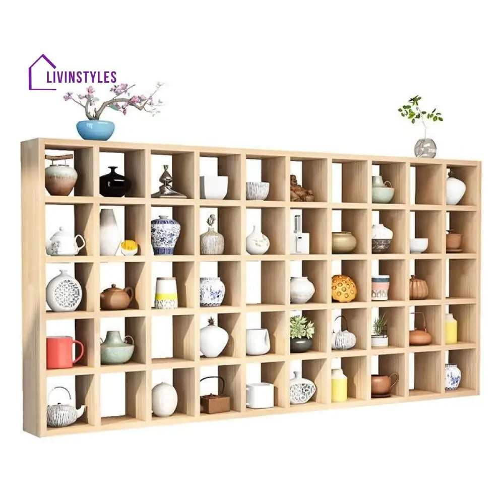 Yaroslav Solid Wood Storage Shelves for Living Room | Kitchen