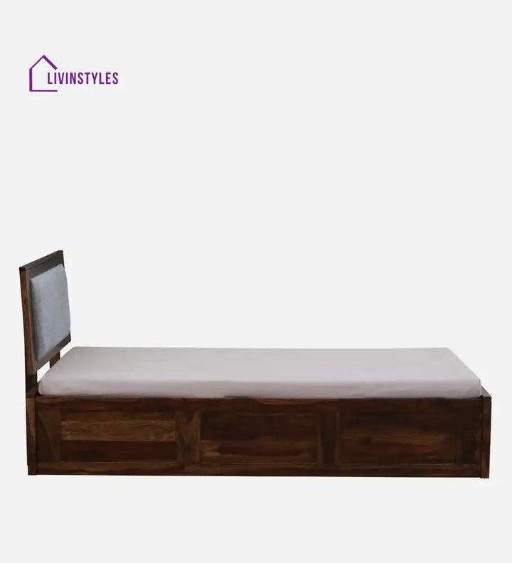 Mukund Sheesham Wood Single Bed With Storage Bedroom Furniture Sets
