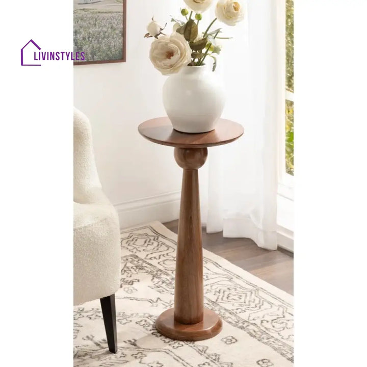 Yash Solid Wood Drink Table | End Table | Side Table for Living Room