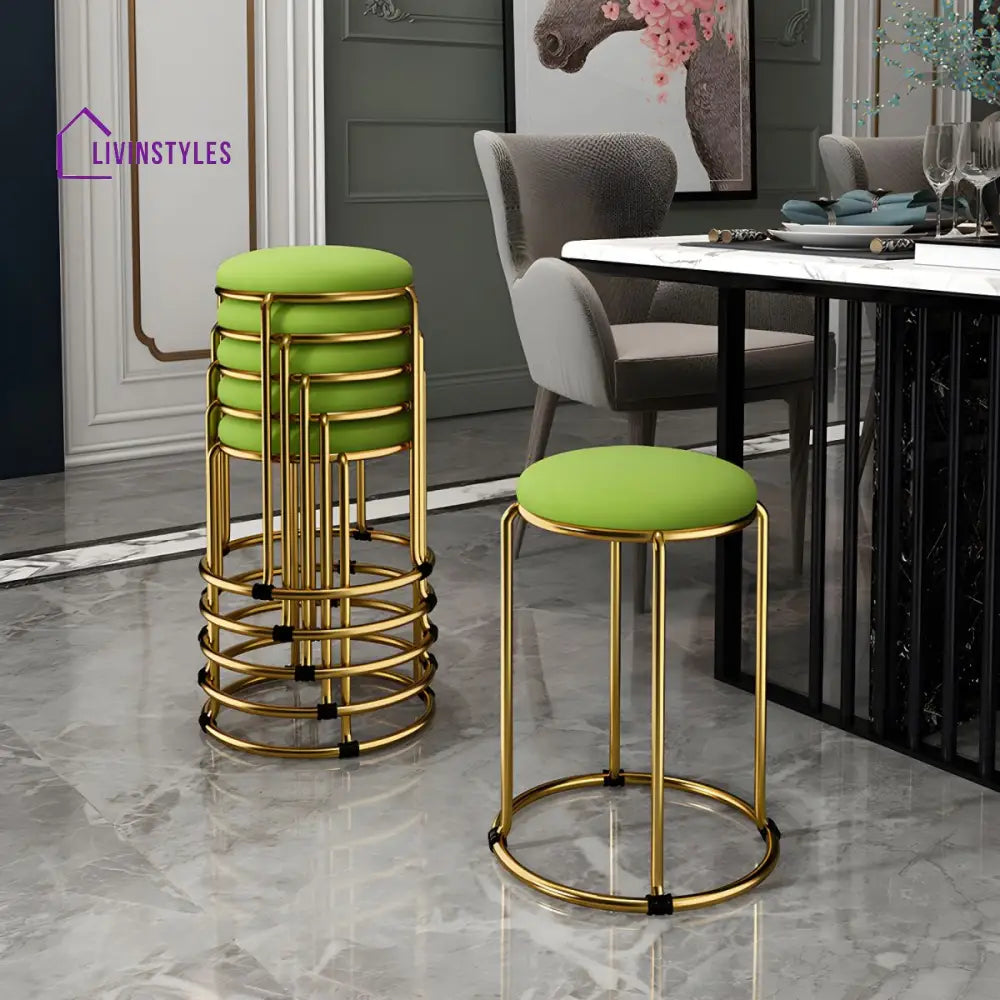 Yashi Living Room Ottoman | Velvet Fabric