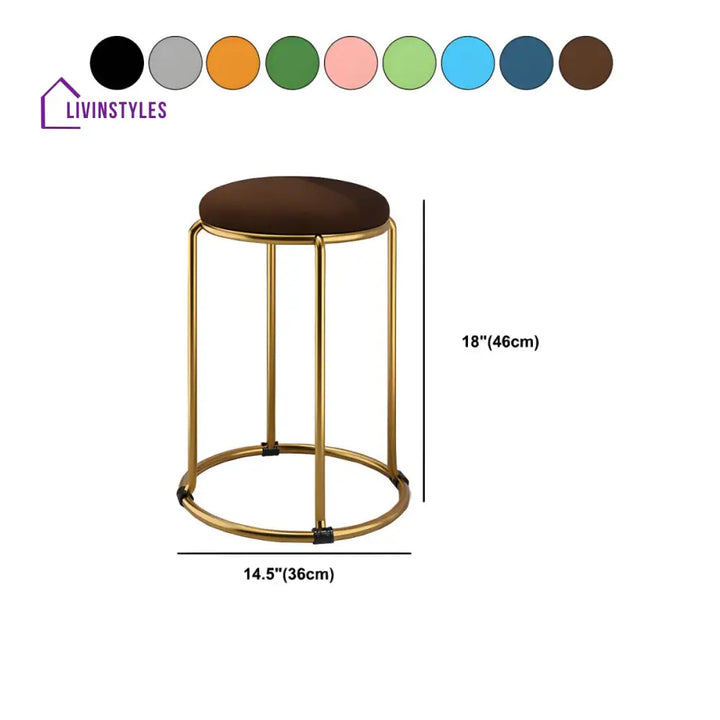 Yashi Living Room Ottoman | Velvet Fabric