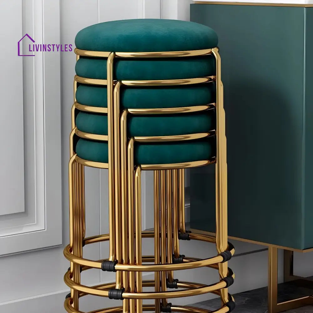 Yashi Living Room Ottoman | Velvet Fabric